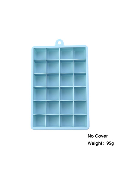 Choice9 H NO Cover Baby blue With Lid /No Lid 24-hole Silicone Ice Tray Squar...