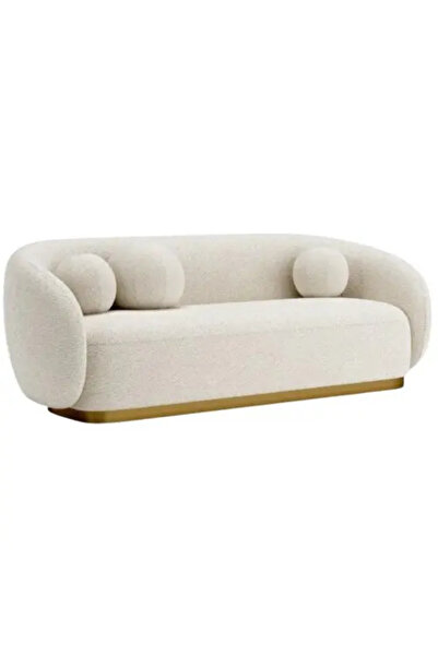 homejoyz Sofa with Boucle Fabric and Swedish Wood - White