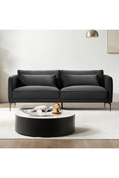 homejoyz Linen and Swedish Wood Sofa – 200×85×80 cm