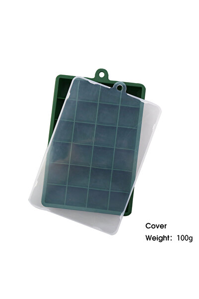 Choice13 R Cover Dark green With Lid /No Lid 24-hole Silicone Ice Tray Square...