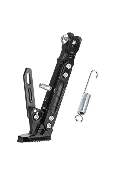 Choice3 مسند دراجة نارية أسود جديد، مسند جانبي للوقوف، دعامة للقدم، حامل عكاز...