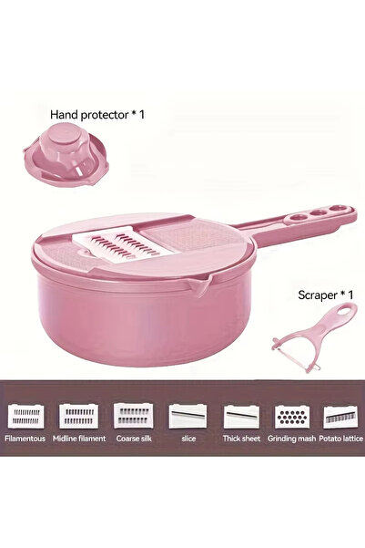 Choice4 مجموعة من 9 قطع - وردية اللون - قطاعة خضراوات متعددة الوظائف 9 في 1، ...