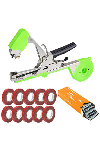 Choice1 مجموعة من 12 حزامًا أحمر، أدوات بستنة جديدة لربط الأغصان، آلة ربط الط...