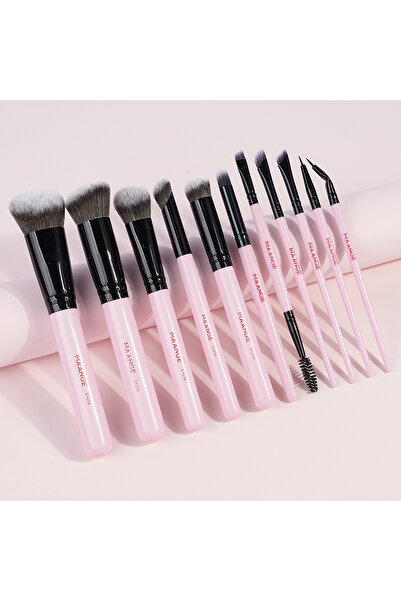 choice2 Pink Black MAANGE 11pcs Makeup Brushes Set Foundation Concealer Brush...