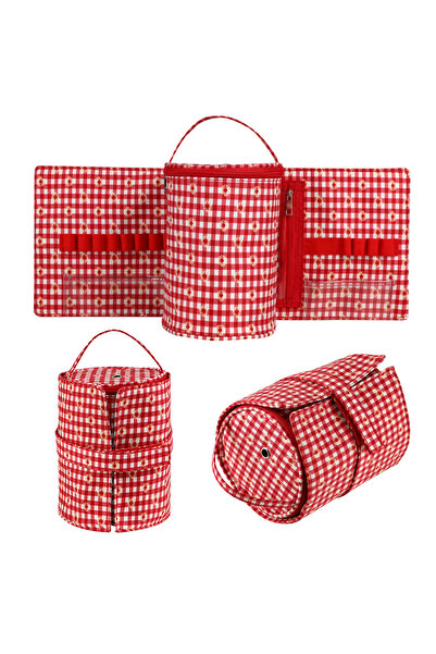 Choice3 Empty Bag-Red Fashine Empty Small Yarn Storage Bag Portable Knitted W...