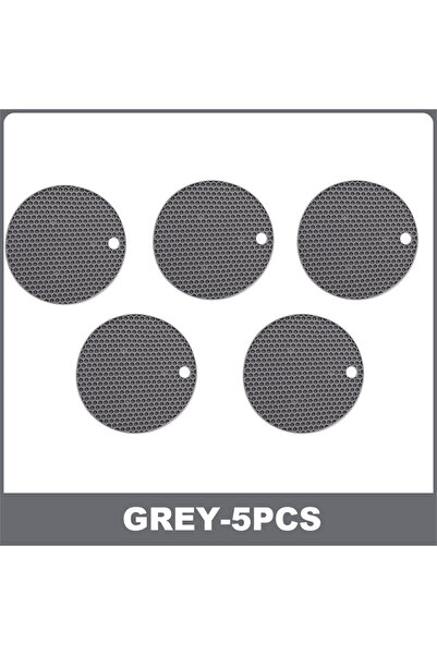 choice2 مقاس كبير - 17 سم، رمادي - 5 قطع، حصائر أنيقة وعملية على شكل خلية نحل...