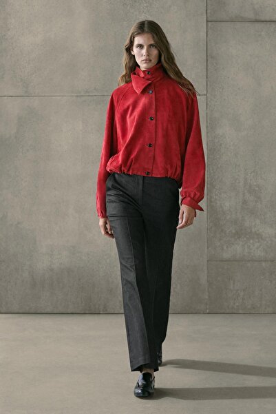 Massimo Dutti Süet deri bomber ceket