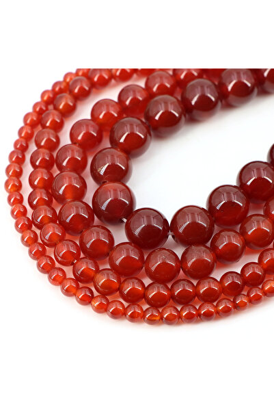 Choice47 خرز من حجر العقيق الأحمر الداكن الطبيعي، 8 مم (45 خرزة)، كريستال عين...