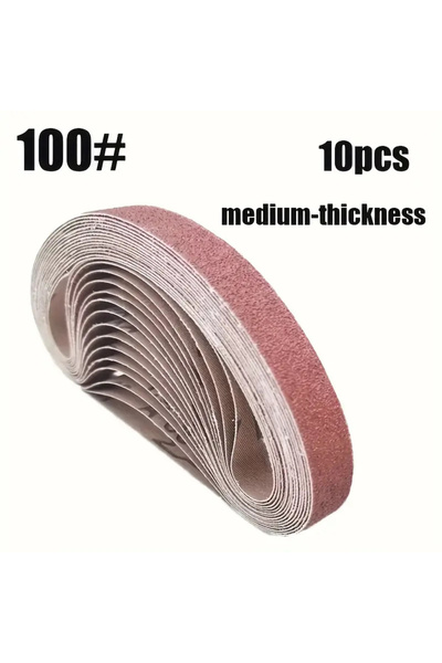 choice2 10Pcs 100 Grits 520x20mm 10pcs 60/100/240/320/800#Small Mini Belt San...
