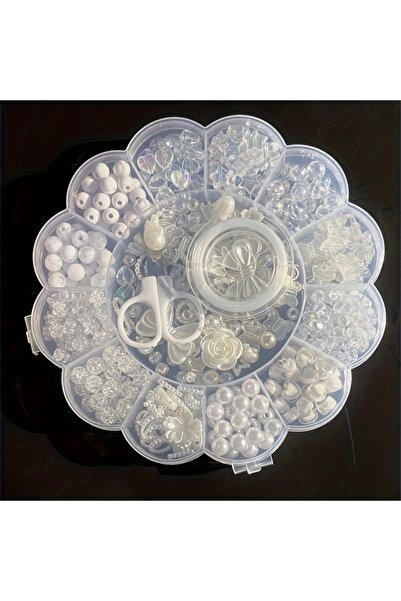 Choice1 MH-13-bai 13 grid 0.6-2.6cm blue and white mixed acrylic round beads,...