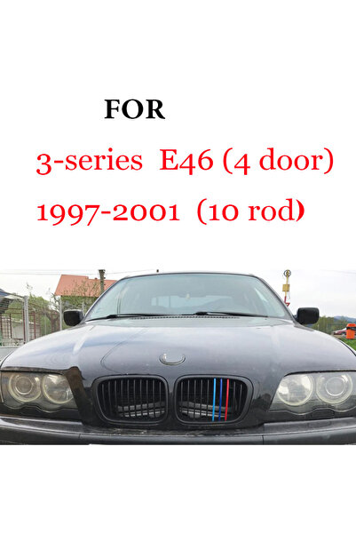 Choice7 E46 97-01 4door 3Pcs Front Grille Trim Strips For BMW Series 1 2 3 4 ...