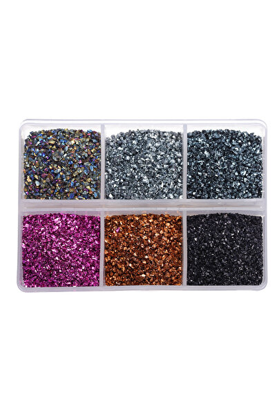 Choice26 النمط 14، 30 غرام/علبة، أحجار زجاجية مطحونة، حشو راتنج، حجر مكسور غي...