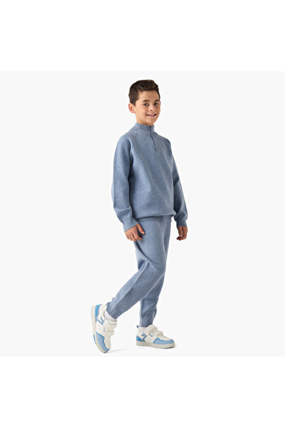 ELIGO Boys Sweater and Joggers Set with Half-Zip - Viscose Blend - Long Sleev...