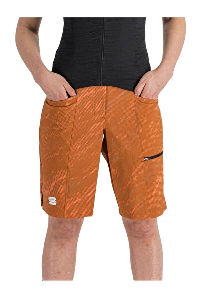 Sportful Cliff Giara women's cycling shorts-Orange-XS
