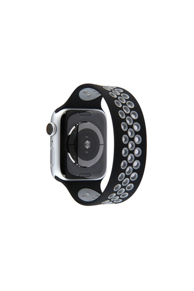 xirshop ساعة بحزام سيليكون قابل للتعديل مقاس 42 ملم (ليست ساعة) - أسود-رمادي