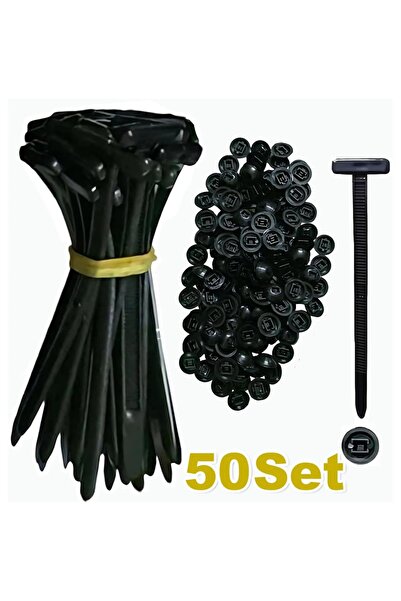 Choice3 50 مجموعة من مشابك ربط الكابلات المصنوعة من النايلون العالمي، مشابك ب...