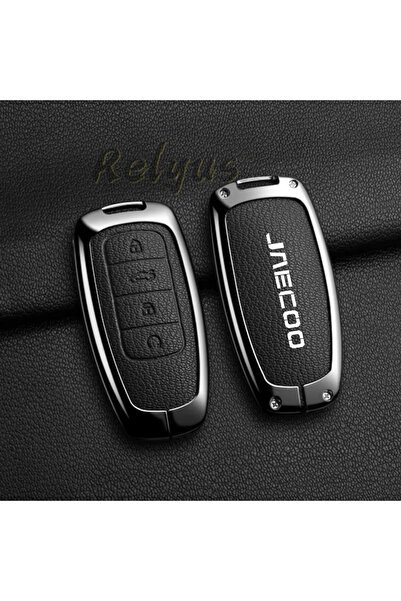 choice2 غطاء مفتاح سيارة من سبائك الزنك الأسود، قطعة مفرد ، لسيارات شيري جاكو...