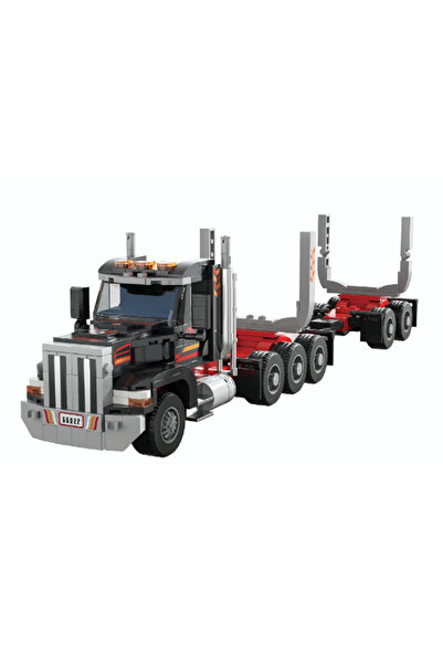 Choice1 شاحنة نقل جذوع الأشجار الأمريكية، 445 قطعة، مكعبات بناء رأس شاحنة نقل...