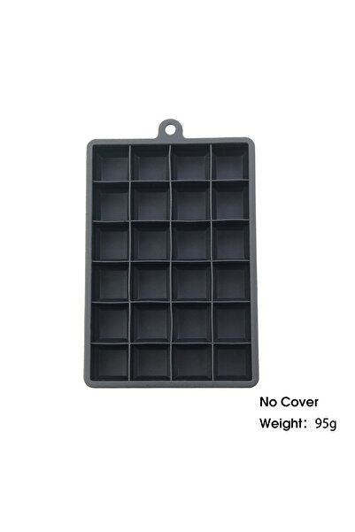Choice11 A NO Cover Black With Lid /No Lid 24-hole Silicone Ice Tray Square B...