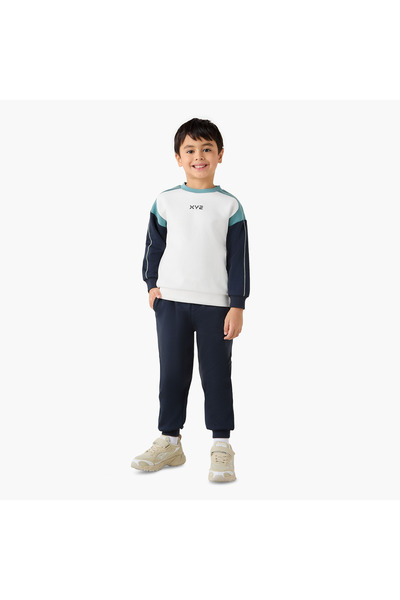 XYZ Colourblock Sweatshirt and Joggers Set