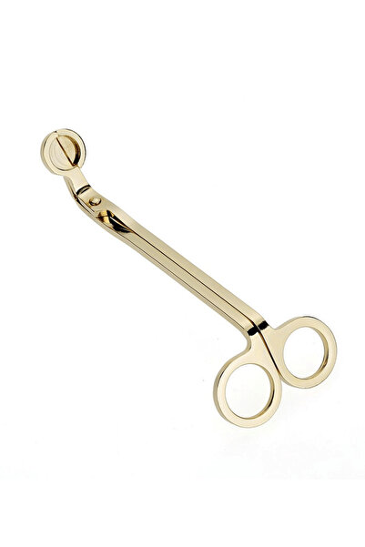 choice2 مقص فتيل شموع ذهبي اللون، قطعة واحدة، مقص فتيل شموع حديدي بطول 18 سم،...