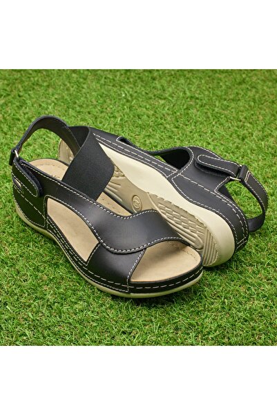 Tellus Women's Leather Summer Sandals with Anatomic Insole, Velcro Strap, Low...
