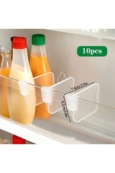 Choice3 10pcs 5 10 15 20PCS Sturdy Clear Refrigerator Organizer Dividers Adju...