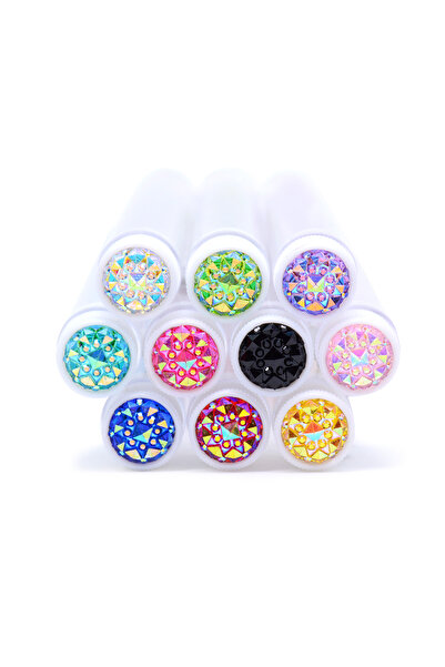 Choice6 10pcs mix 10Pcs Sparkling Reusable Eyelash Brushes Mascara Wand In Tu...