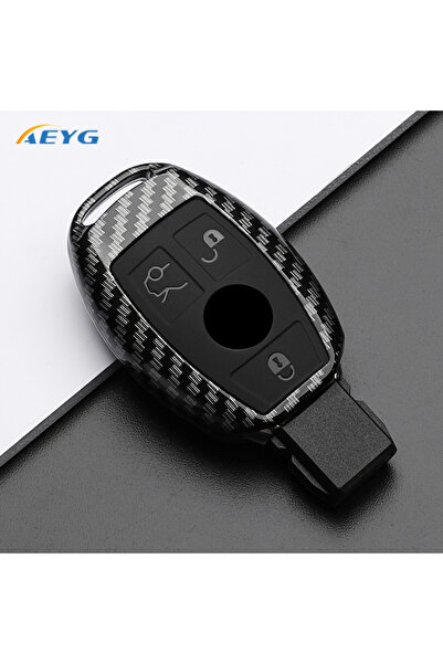 choice2 Carbon 3A ABS Carbon Fiber Car Key Case Cover For Mercedes Bnez CLA G...