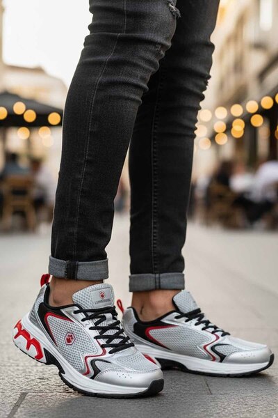 lumberjack Ανδρικά αθλητικά παπούτσια σε ασημί γκρι χρώμα - Δυναμικά σχεδιασμ...