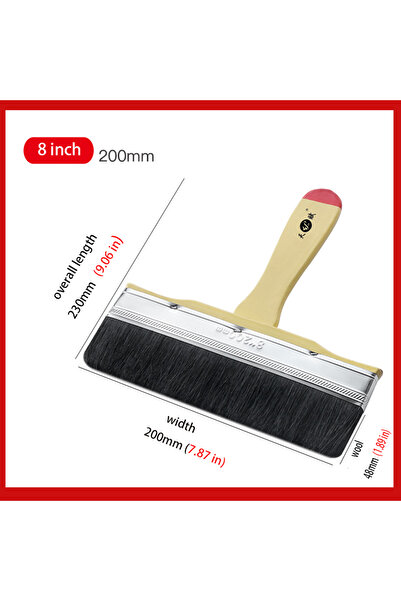 Choice9 8inch Pig Hair Brush Wooden Handle Tools Decoration Painting Latex Co...
