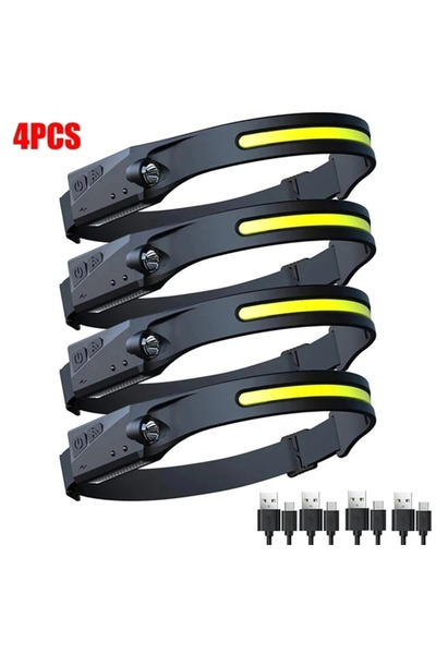 Choice5 4 PCS Sensor Head lamp LED Head Flashlight Rechargeable Headlight Hea...
