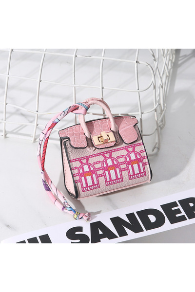 Choice7 حقيبة صغيرة وردية اللون، محمولة باليد، مزودة بحبل يد، حقيبة سماعات بل...