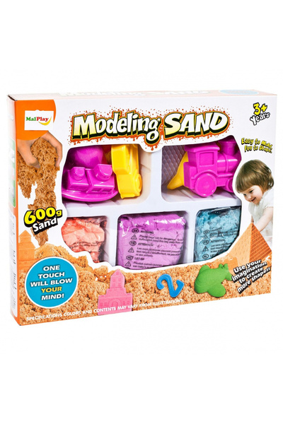 MalPlay Kinetic sand set 600g with shapes Modeling Sand