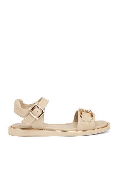 Tergan Bej Hakiki Deri Kadın Sandalet - K25Y1SN67769-A25