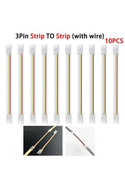choice2 كابل توصيل ثلاثي الأطراف (10 قطع) - موصل زاوية LED ثلاثي الأطراف 10 م...