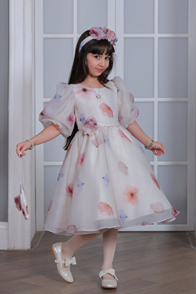 Alesayi_kids فستان عيد مع شطة وطوق 3 - 9 سنوات