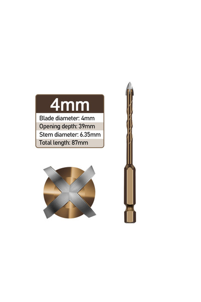 Choice6 Concrete Bit 4mm Masonry Concrete Drill Bits For Glass Ceramic Tile B...