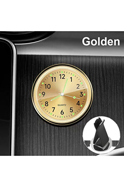 Choice3 Golden Automobile Air Outlet Dashboard Clk, Stick-On Electronic Ntilu...