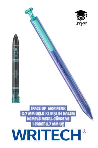 SEYFİKİRTASİYE Space up 0.7 mm Tip Pencil with Complete Metal Body and 1 Pack...