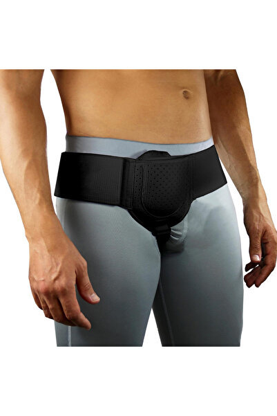 choice2 ONE SIZE black Hernia Belt Truss For Inguinal Sports Hernia Support P...