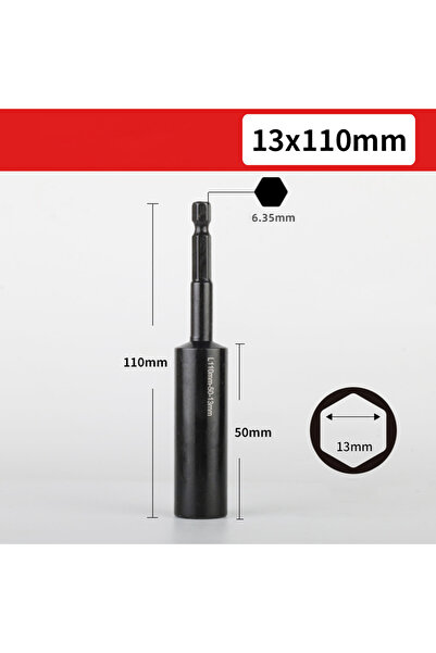 choice2 50mm H13 110mm Deepen Sket Wrenches Hexagon Nut Driver Drill Bit H8-H...