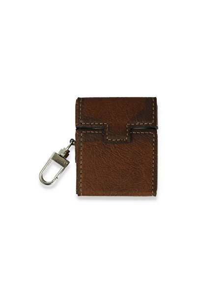 VINTESSY حافظة جلدية لسماعات Airpods 2 (الجيل الثاني) - بني