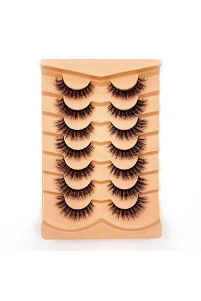 Choice12 7pairsYB-01 New 7 pairs of thick, 3D simulation mink fur fake eyelas...