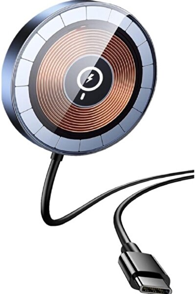 Mihai Încărcător wireless magnetic de 20W cu design transparent și LED Andowl...