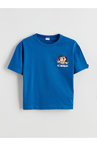 LC Waikiki Tricou pentru băieți cu imprimeu Nostalgic Monkey, Colecția Shinin...