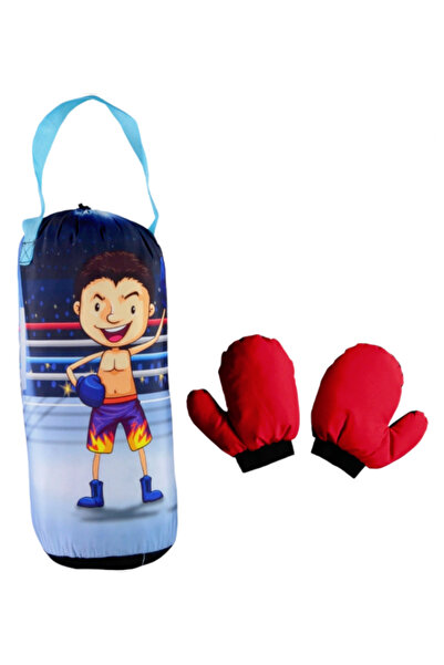 hn sport 2-6 Yaş Çocuk Boks Torbası ve Boks Eldiveni Boks Seti 40X18 cm