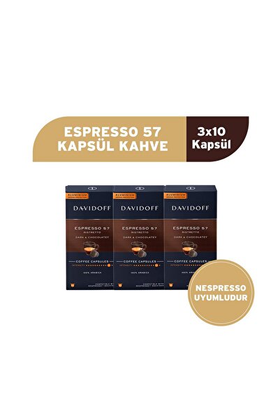 Davidoff Espresso 57 Ristretto Kapsül Kahve 3x10 Adet - Nespesso Uyumludur