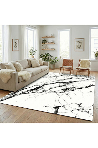 OEM Anti-slip living room Rug , 80x200 cm, marble pattern