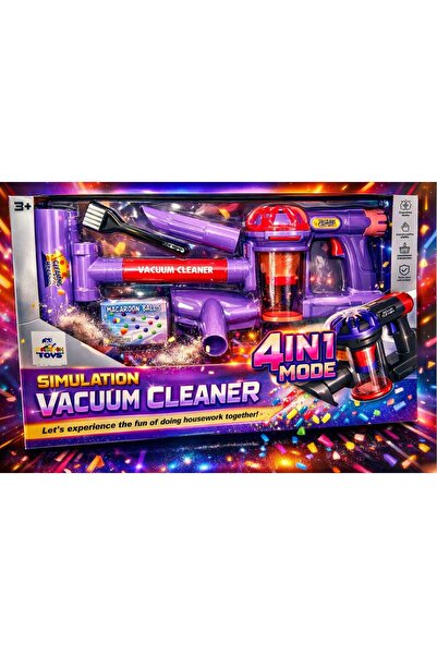 Aksoy Toys Dikey Pilli Elektrikli Oyuncak Süpürge Vacuum Cleaner